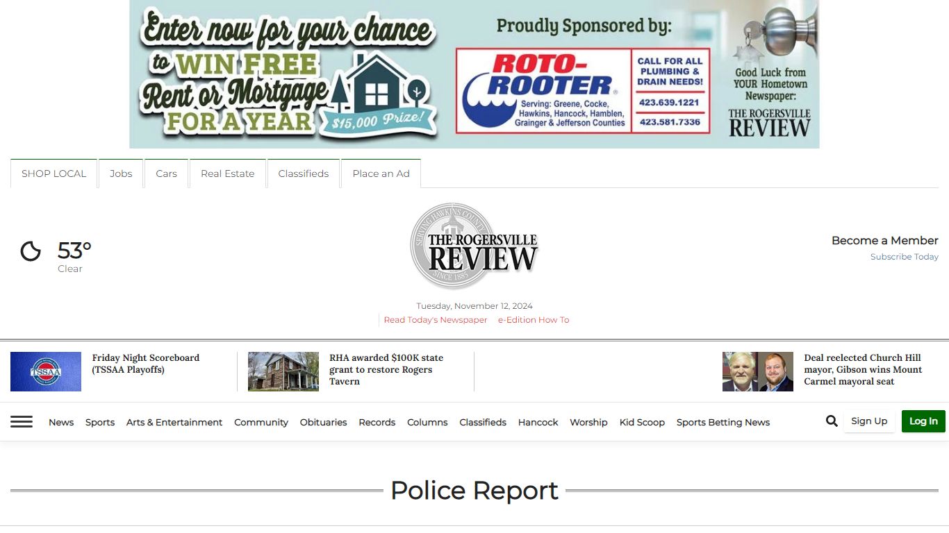 Police Report | therogersvillereview.com